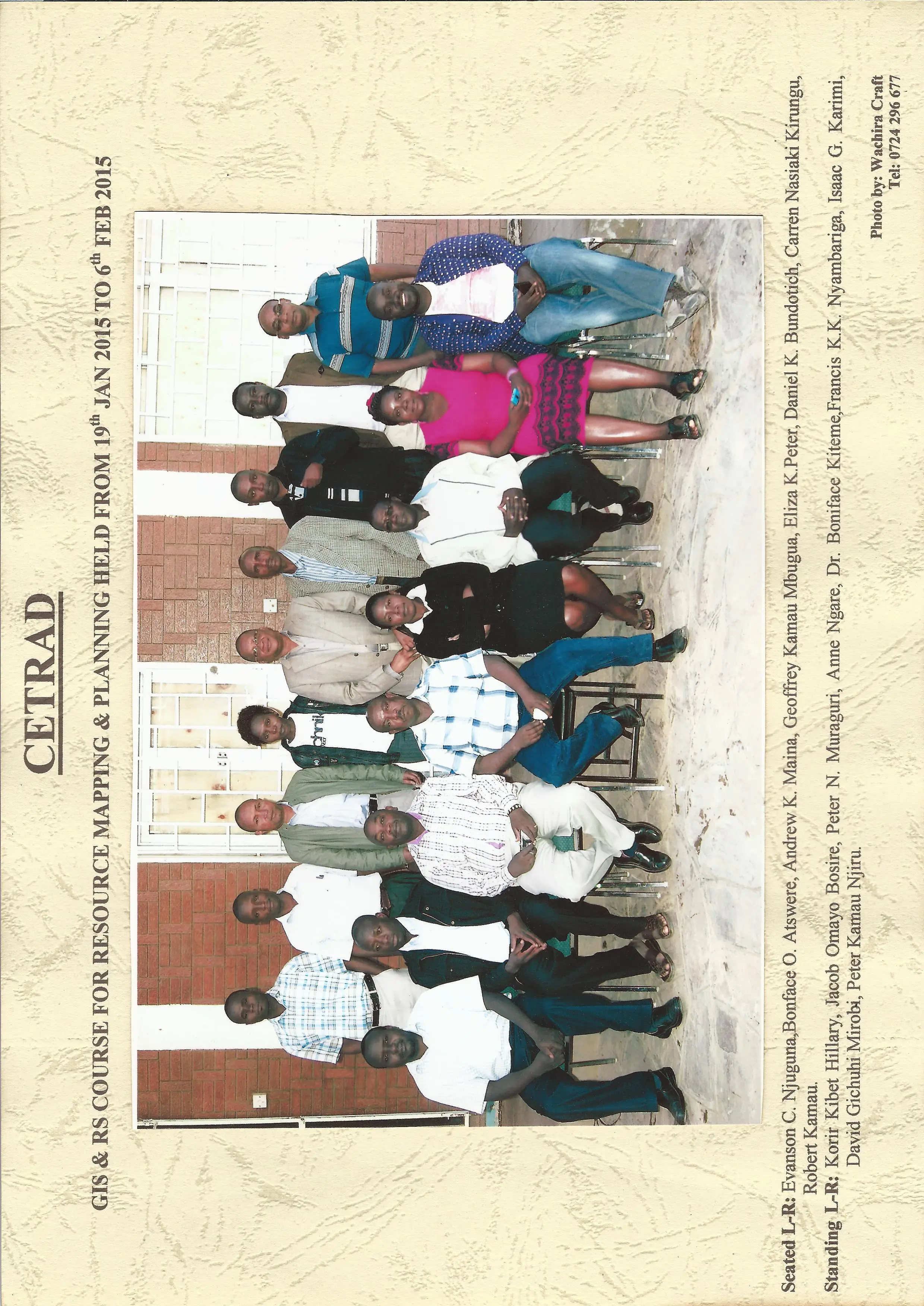 Geographic Information System (GIS) Class of 2015